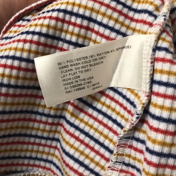 Everly Womens S Small Striped V Neck Short Sleeve Relaxed Fit Mini Casual Dress - Picture 5 of 6